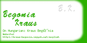 begonia kraus business card
